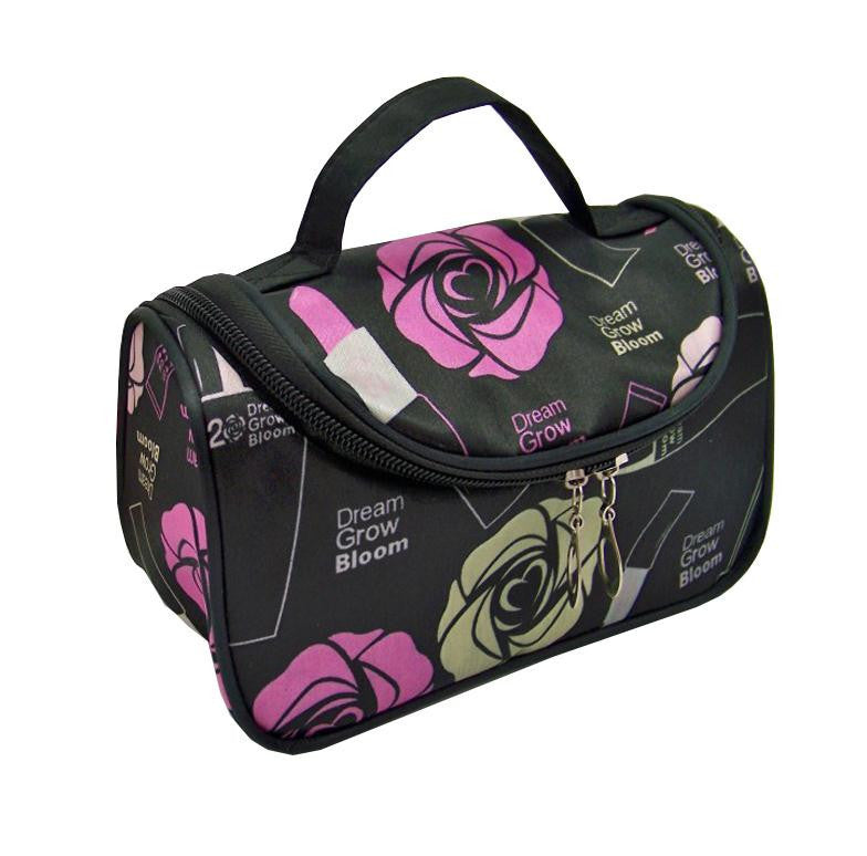 2016 High Quality Nylon Women Cosmetics Bags Famous Brand Small Wash Travel Makeup Bags Black Handbags Luxury Mirror Clutch Sac