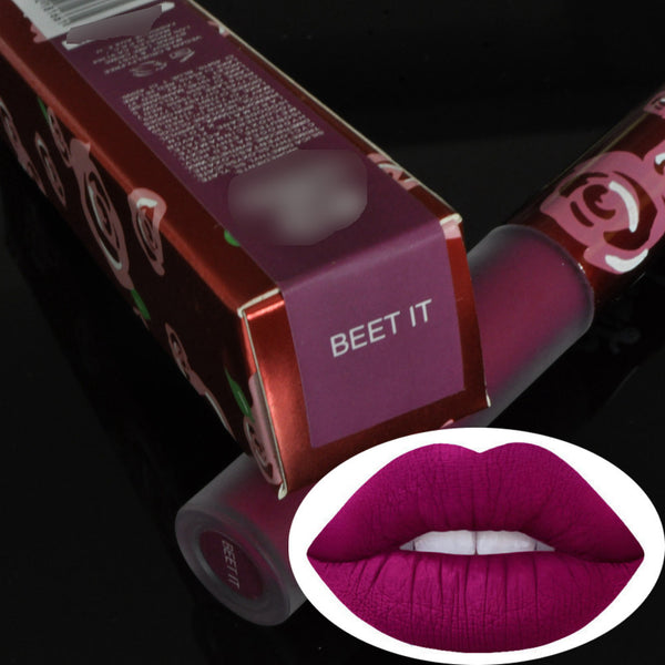 LIQUID MATTE LIPSTICK BEET IT Velvet Lip Gloss Tint cream lipstick Deep Berry Purple Long Lasting Matte Gothic Cosmetics 122