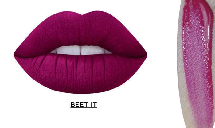 LIQUID MATTE LIPSTICK BEET IT Velvet Lip Gloss Tint cream lipstick Deep Berry Purple Long Lasting Matte Gothic Cosmetics 122