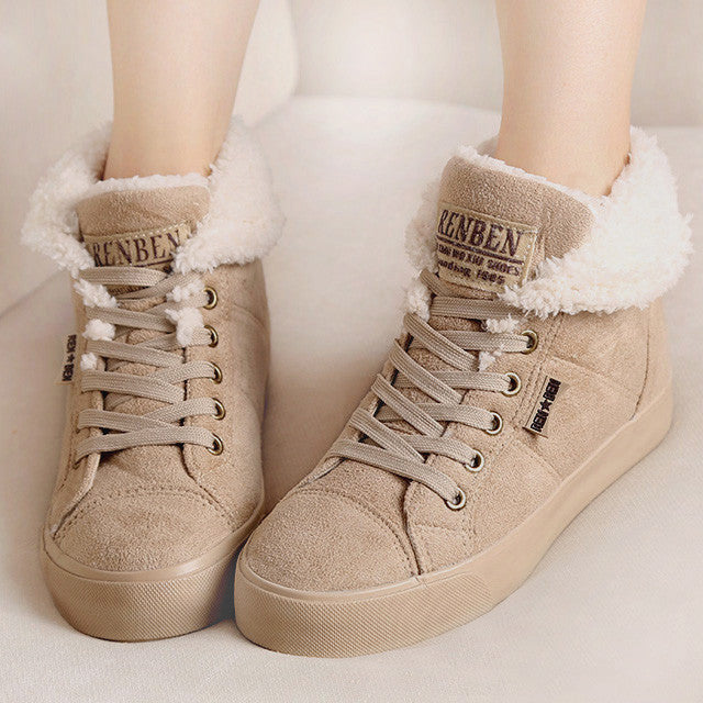 Fashion fur female warm ankle boots women boots snow boots and autumn winter women shoes #Y10308Q