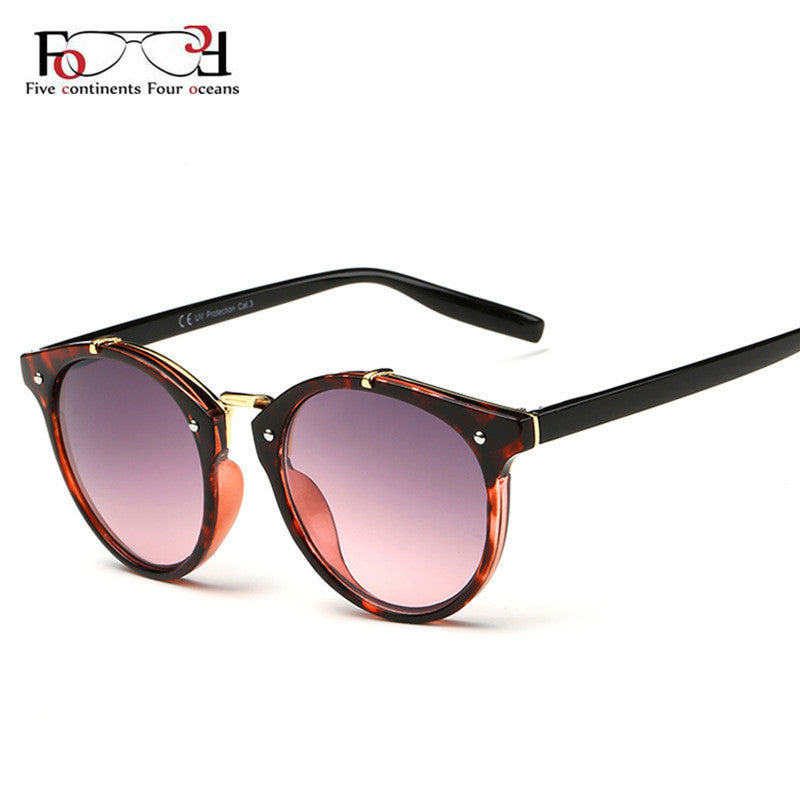 Brand Designer Eyewear UV400 Gradient Female Retro Sun Glasses