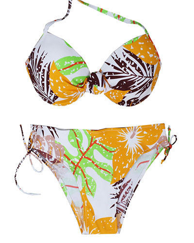 2016 Womens Halter Tree Leaf Print Bikini Ethnic Floral Swimwear Swimsuit Summer Bikini