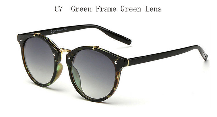 Brand Designer Eyewear UV400 Gradient Female Retro Sun Glasses