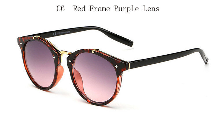 Brand Designer Eyewear UV400 Gradient Female Retro Sun Glasses