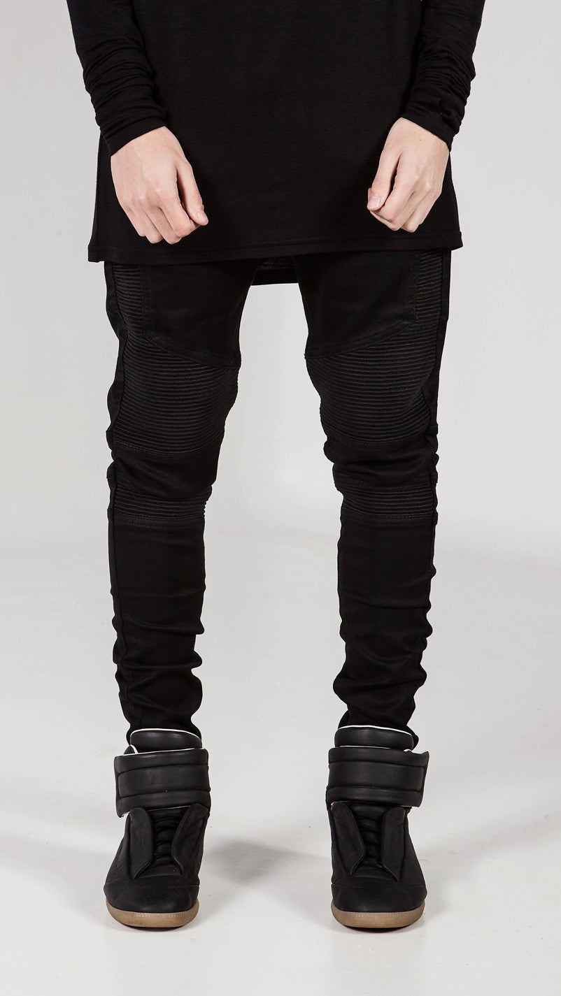 Mens Skinny jeans men 2016 Runway Distressed slim elastic jeans denim Biker jeans hiphop pants Washed black jeans for men blue