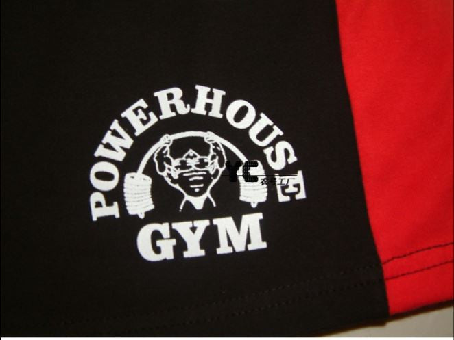 men's gym shorts with Gold & powerhouse, fitness & bodybuilding & workout shorts,100%cotton high quality musculation