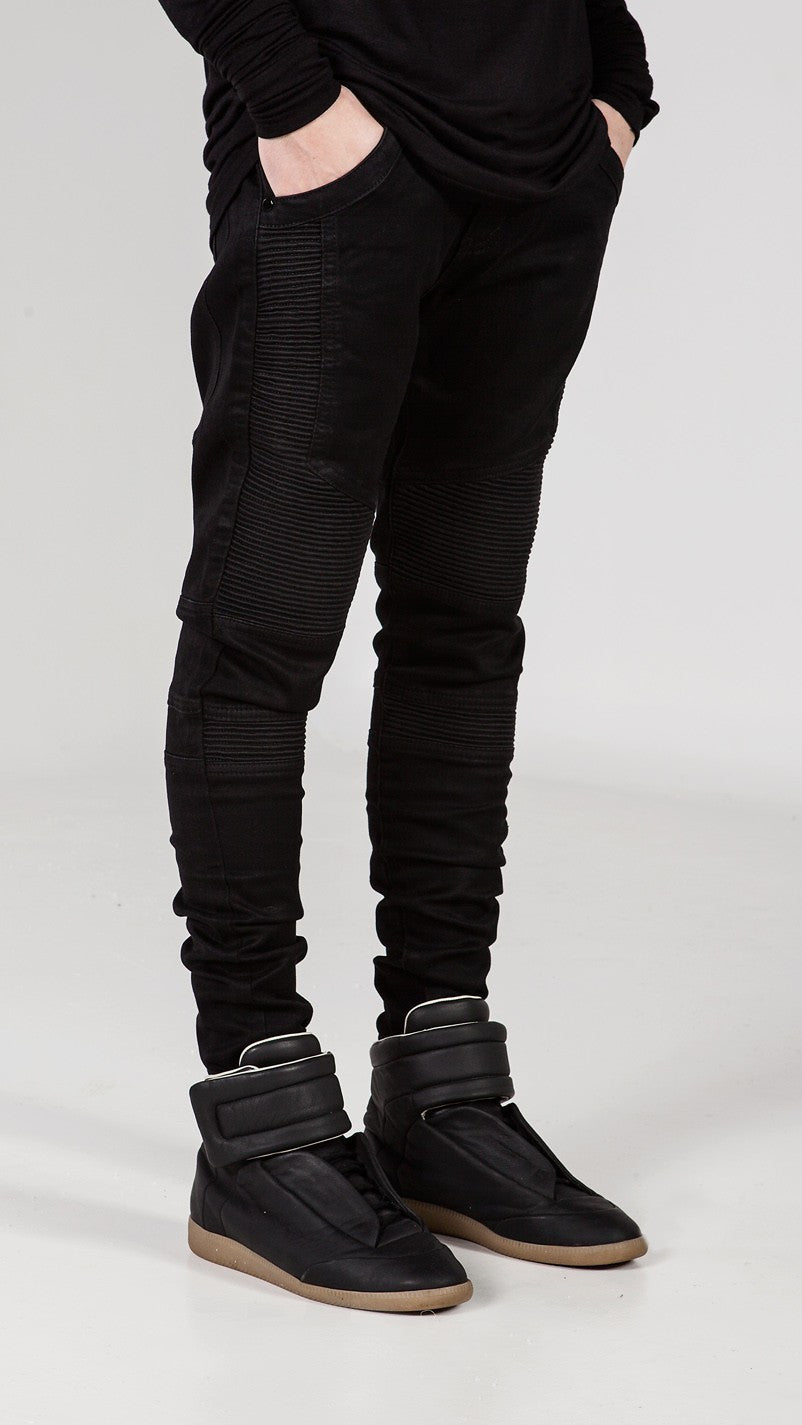 Mens Skinny jeans men 2016 Runway Distressed slim elastic jeans denim Biker jeans hiphop pants Washed black jeans for men blue