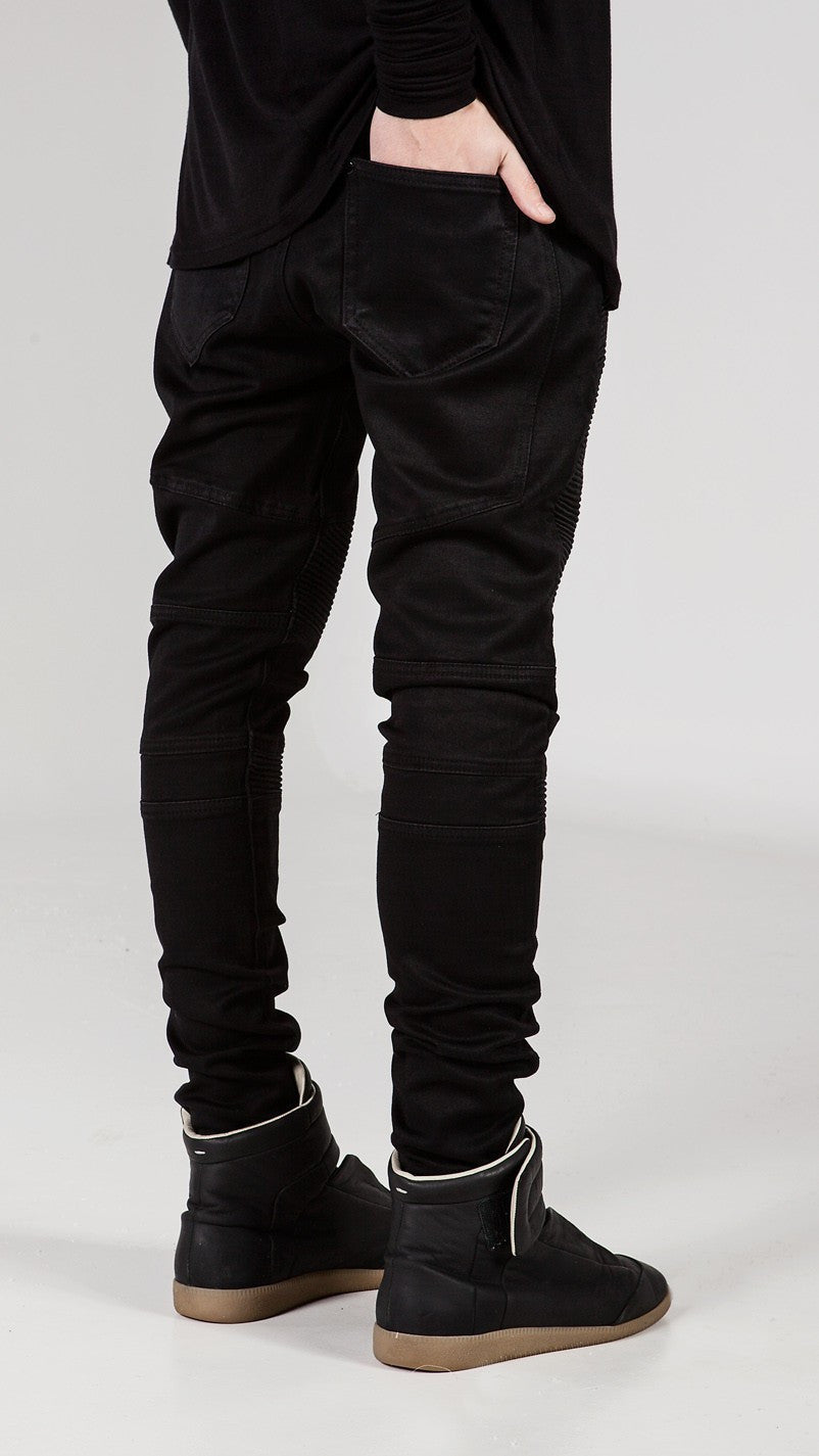 Mens Skinny jeans men 2016 Runway Distressed slim elastic jeans denim Biker jeans hiphop pants Washed black jeans for men blue