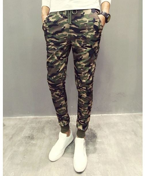 Euro Size Mens Joggers Pants New Hip Hop2016 Men Pants Camouflage Pencil Pants Skinny Sport Sweatpants Trousers Man Camo Joggers