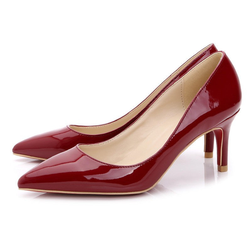 Women's Pumps 7cm Low Heels Comfortable Pointed Toe Ladies Work Pumps