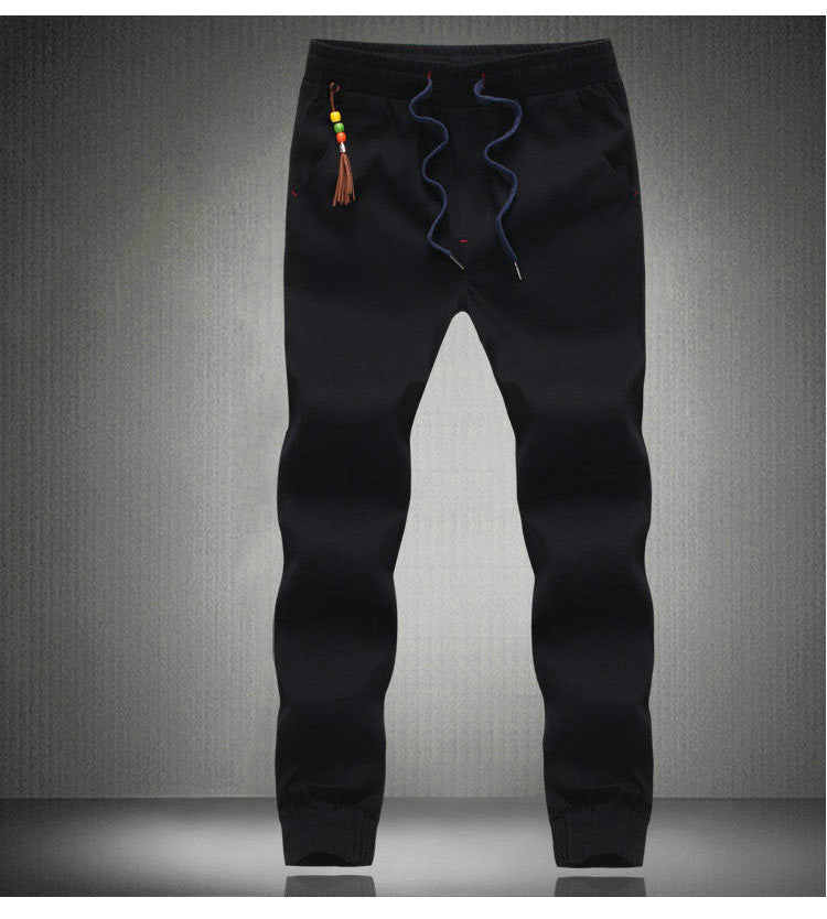 Hot Selling 2016 Spring Autumn Mens Joggers Pants Casual Solid Ankle-tied Youths Men Trousers Kids Pants(Asian Size)