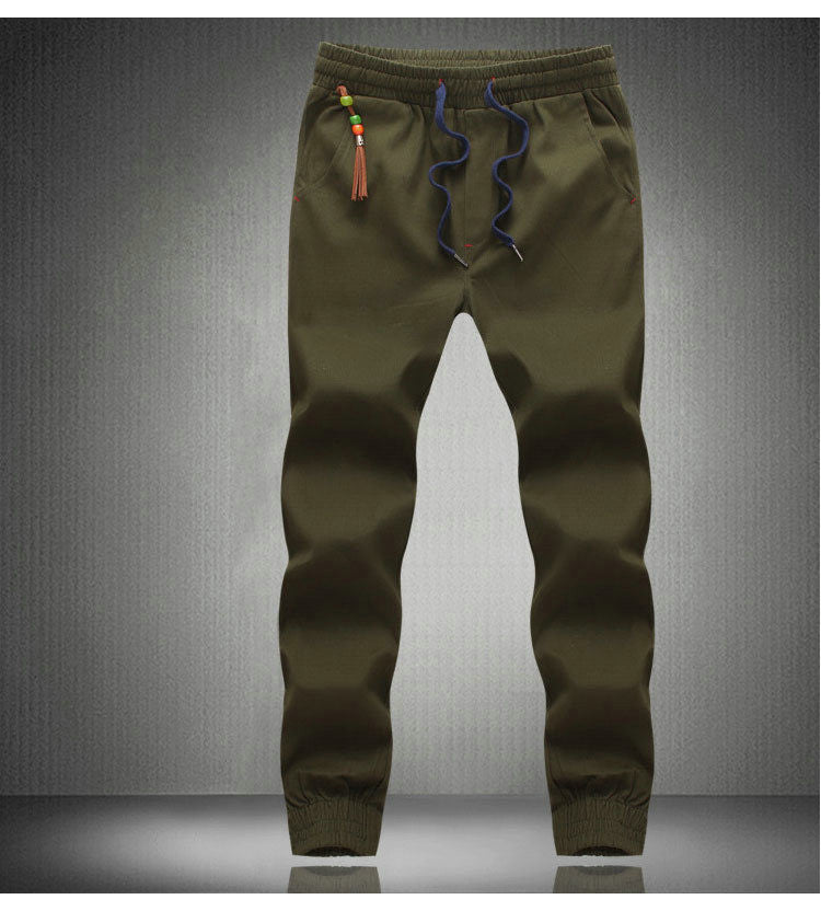 Hot Selling 2016 Spring Autumn Mens Joggers Pants Casual Solid Ankle-tied Youths Men Trousers Kids Pants(Asian Size)