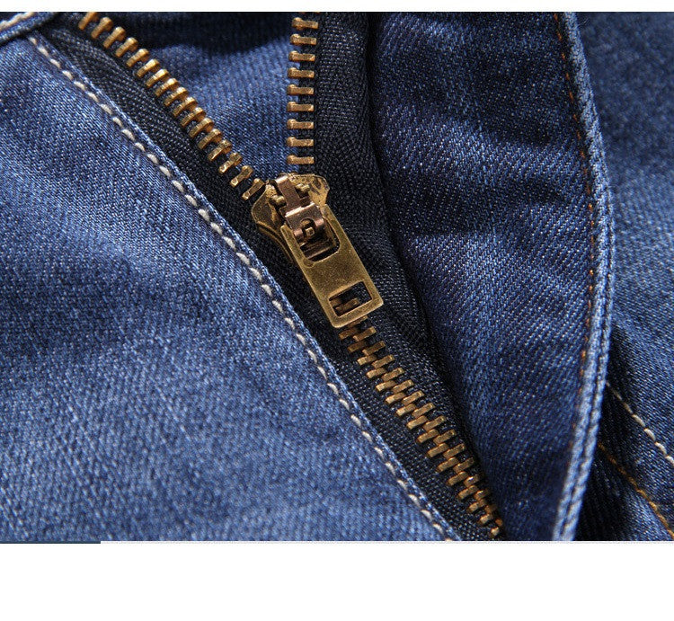 2016 summer thin denim trousers male straight denim shorts jean men plus size short jeans knee-length pants brand casual jeans