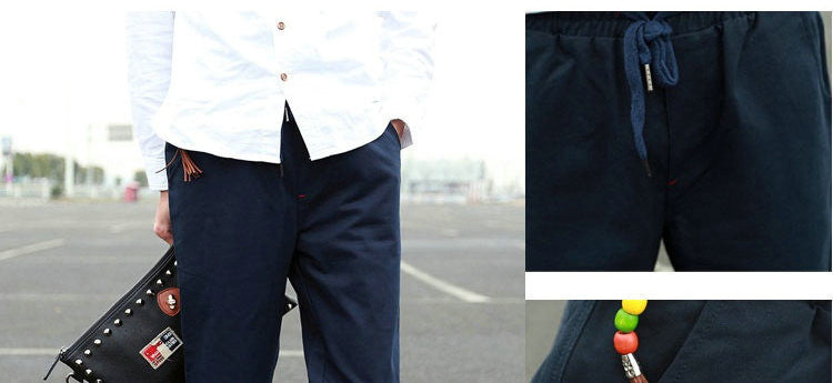 Hot Selling 2016 Spring Autumn Mens Joggers Pants Casual Solid Ankle-tied Youths Men Trousers Kids Pants(Asian Size)