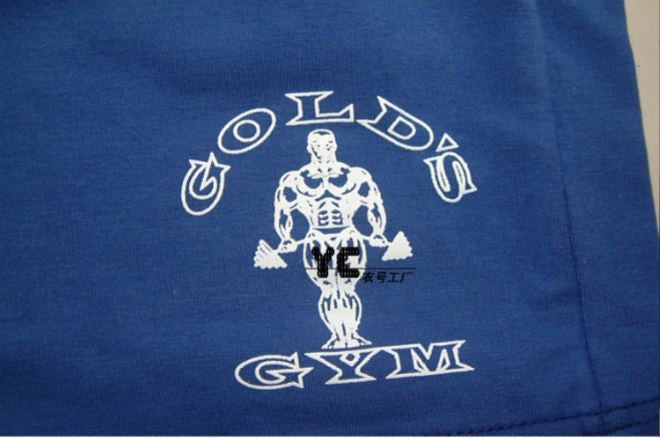 men's gym shorts with Gold & powerhouse, fitness & bodybuilding & workout shorts,100%cotton high quality musculation