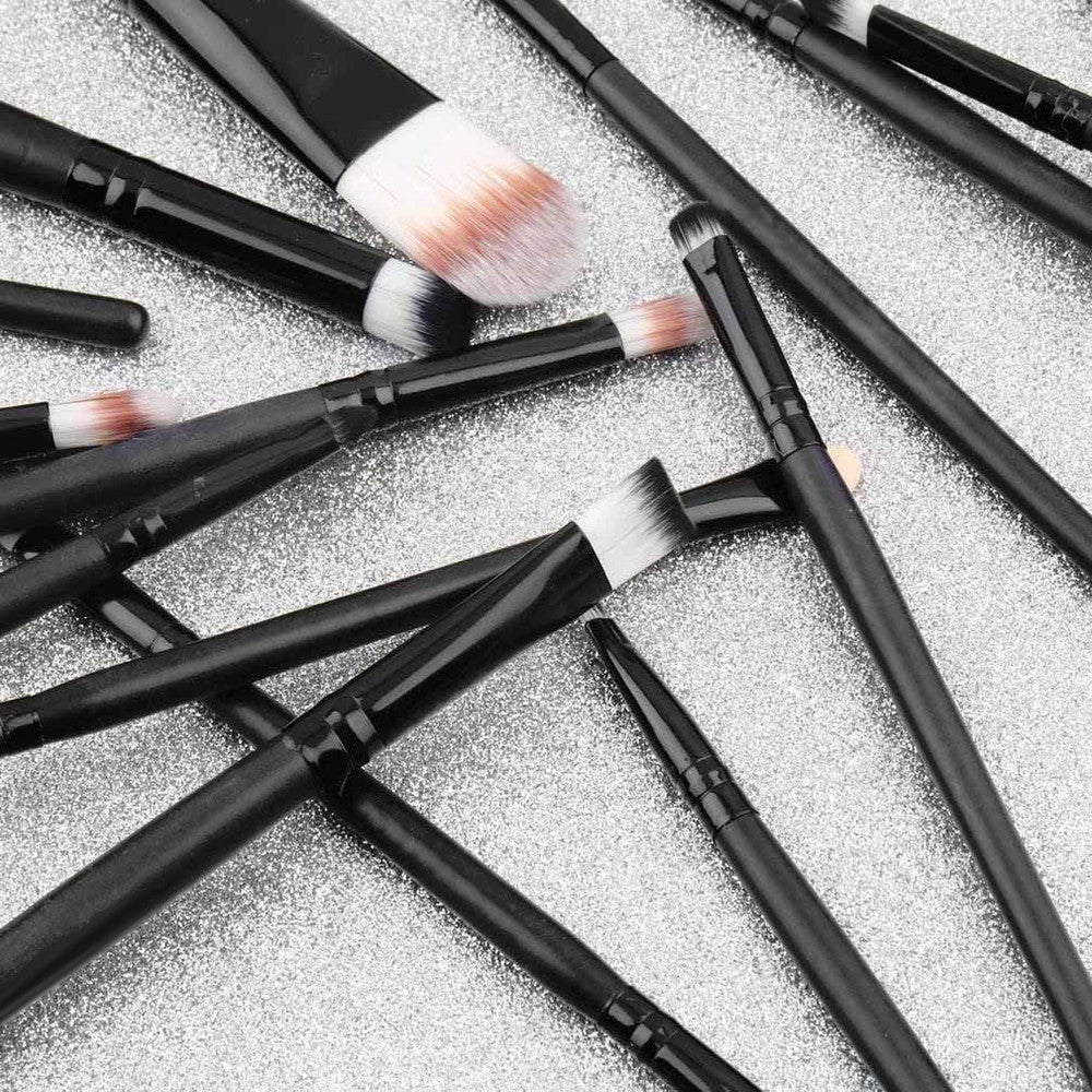 20 Pcs Makeup Brushes Set Powder Blush Foundation Eyeshadow Eyeliner Lip Black Cosmetic Brush Kit Beauty Tools Maquiagem