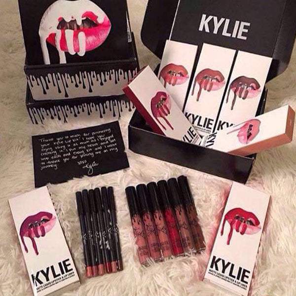 Kylie Lip Kit kylie jenner cosmetic Lipstick Kylie lipgloss liquid matte 8 colors lipliner in stock